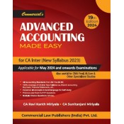 Commercial's Advanced Accounting Made Easy for CA Inter May 2024 Exam [New Syllabus] by CA. Ravi Kanth Miriyala, CA. Sunitanjani Miriyala